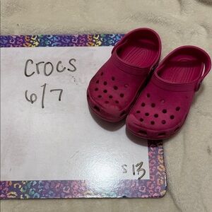 CROCS Kids Clog in Bright Pink